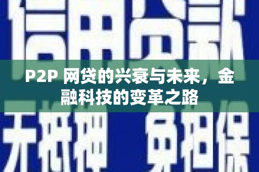 金普新区P2P 网贷的兴衰与未来，金融科技的变革之路