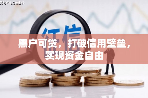 金普新区黑户可贷，打破信用壁垒，实现资金自由