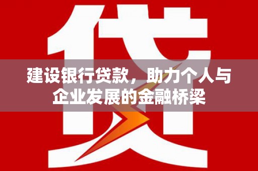 金普新区建设银行贷款，助力个人与企业发展的金融桥梁