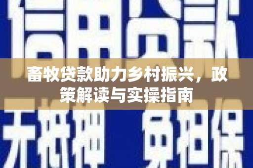 金普新区畜牧贷款助力乡村振兴，政策解读与实操指南
