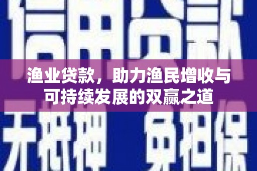 金普新区渔业贷款，助力渔民增收与可持续发展的双赢之道