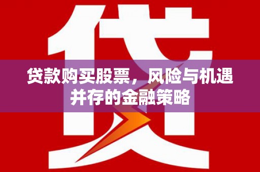 金普新区贷款购买股票，风险与机遇并存的金融策略