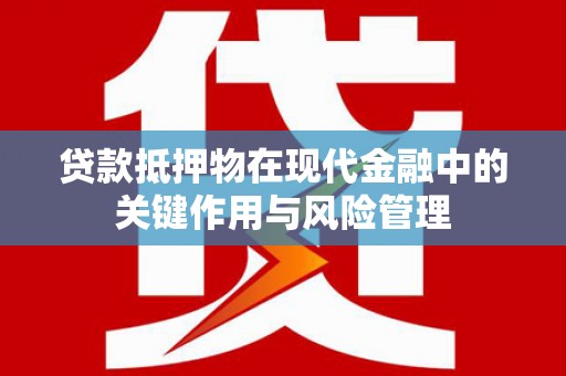 金普新区贷款抵押物在现代金融中的关键作用与风险管理